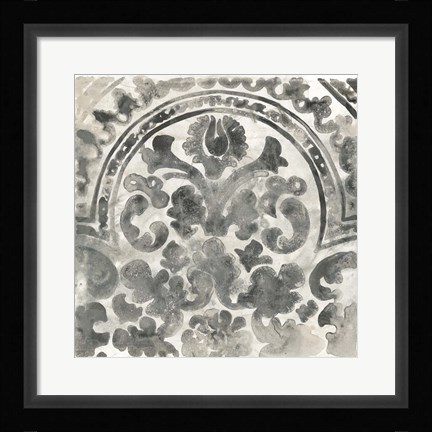 Framed Antique Stone Tile III Print