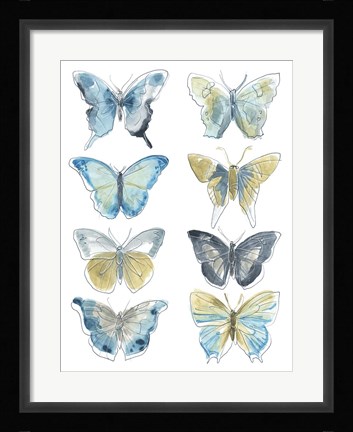 Framed Butterfly Blues II Print