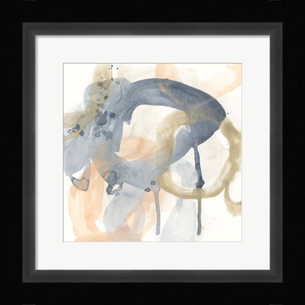 Framed Liquid Blueprint V Print