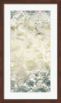 Framed Emerald Textile II Print