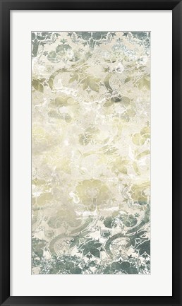 Framed Emerald Textile II Print