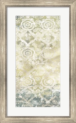 Framed Emerald Textile III Print