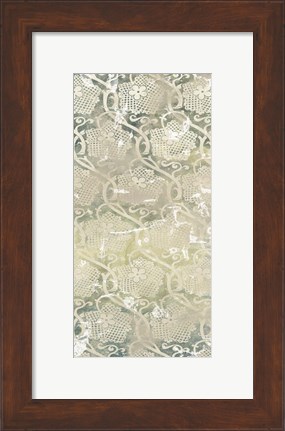 Framed Emerald Textile IV Print