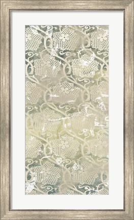 Framed Emerald Textile IV Print