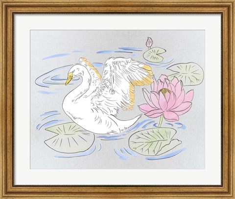 Framed Swan Lake Song I Print