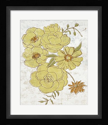 Framed Barkcloth IV Print