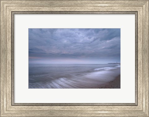 Framed Stormy Beach, Cape May National Seashore, NJ Print