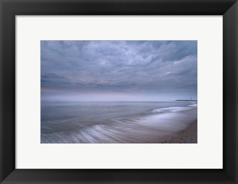 Framed Stormy Beach, Cape May National Seashore, NJ Print