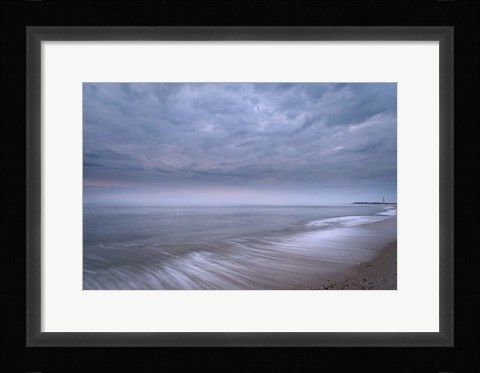 Framed Stormy Beach, Cape May National Seashore, NJ Print