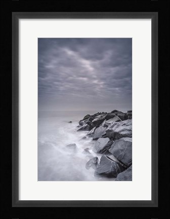 Framed Stormy Shoreline, Cape May National Seashore, NJ Print
