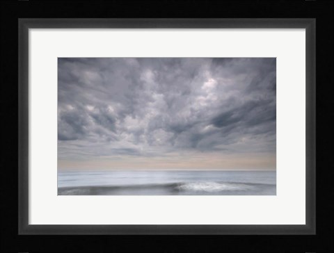 Framed Stormy Seascape, Cape May National Seashore, NJ Print