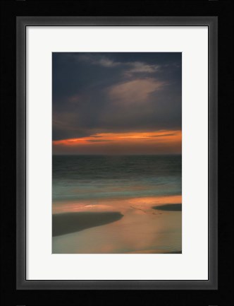 Framed Overcast Sunrise at Cape May National Seashore, NJ Print