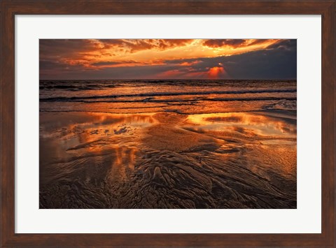 Framed Sunset, Delaware Bay, Cape May NJ Print