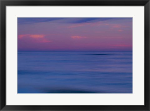 Framed Sunrise On Ocean Shore, Cape May NJ Print