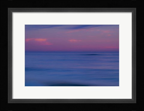 Framed Sunrise On Ocean Shore, Cape May NJ Print
