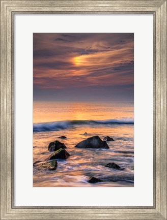 Framed Scenic Cape May Beach, Cape May NJ Print