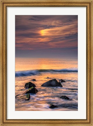 Framed Scenic Cape May Beach, Cape May NJ Print