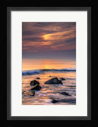 Framed Scenic Cape May Beach, Cape May NJ Print