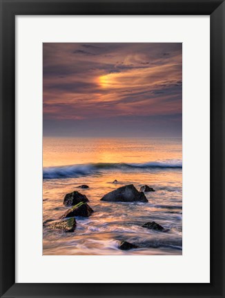 Framed Scenic Cape May Beach, Cape May NJ Print