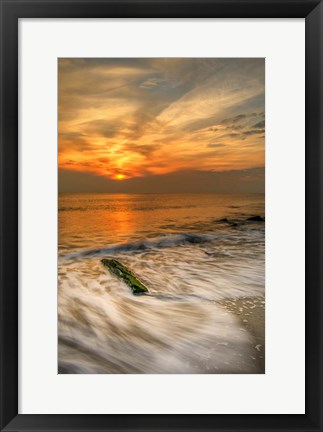 Framed Scenic Cape May Beach 1, Cape May NJ Print