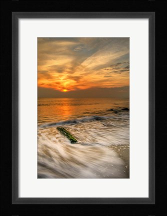 Framed Scenic Cape May Beach 1, Cape May NJ Print