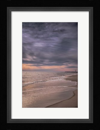 Framed Sunset On Shore, Cape May National Seashore, NJ Print