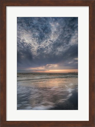 Framed Overcast Sunrise On Shore, Cape May National Seashore, NJ Print