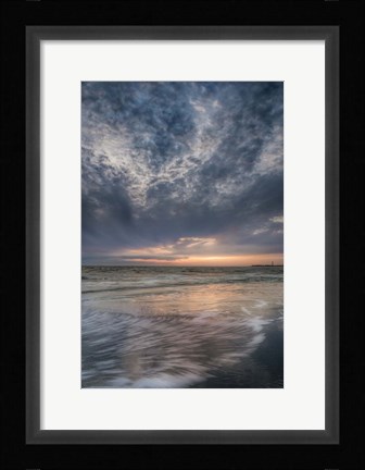 Framed Overcast Sunrise On Shore, Cape May National Seashore, NJ Print
