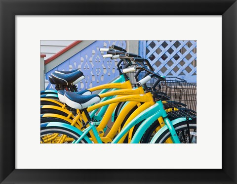 Framed Bicycles in Front of a Porch, Cape May, NJ Print