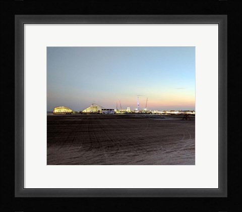 Framed Boardwalk at Dusk, Wildwood NJ Print