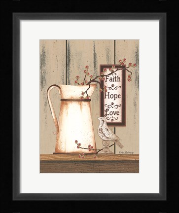 Framed Faith Hope Love Print