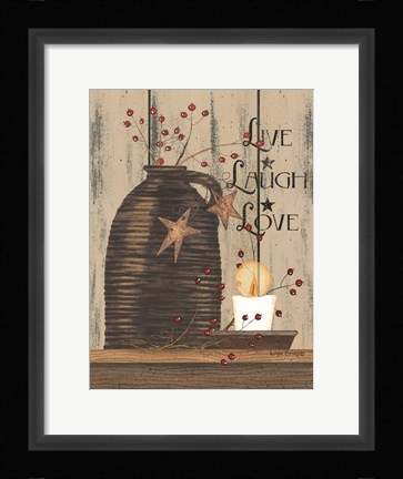 Framed Live Laugh Love Print
