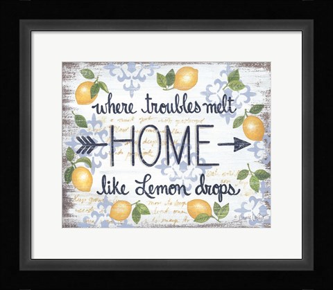 Framed Lemon Home Print