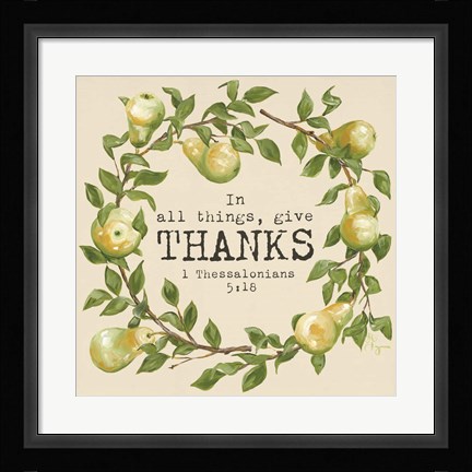 Framed Give Thanks Print