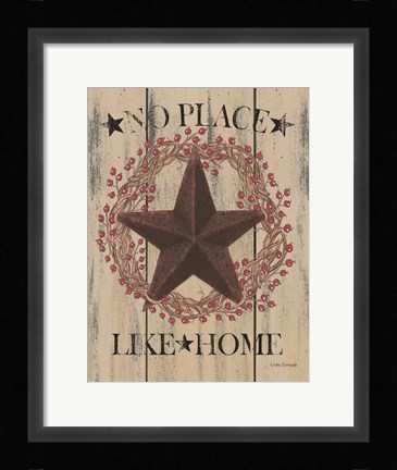 Framed No Place Like Home Wreath Print