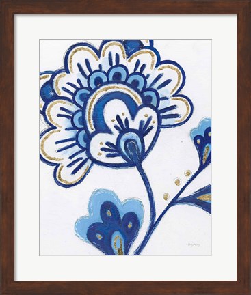 Framed Flora Chinoiserie VI Print