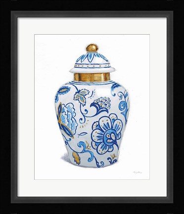 Framed Flora Chinoiserie II Print