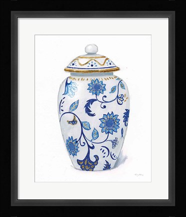 Framed Flora Chinoiserie I Print