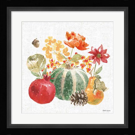 Framed Harvest Bouquet V Print