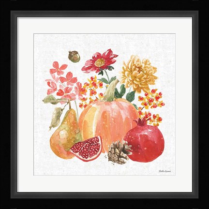 Framed Harvest Bouquet VI Print