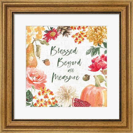 Framed Harvest Bouquet III Print
