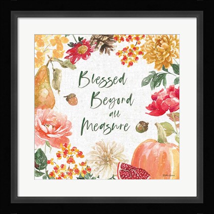 Framed Harvest Bouquet III Print