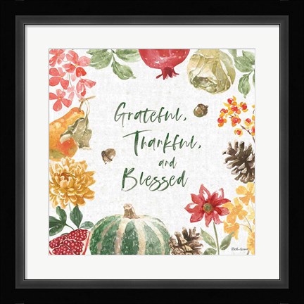 Framed Harvest Bouquet II Print