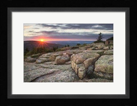 Framed Acadia National Park Sunset Print