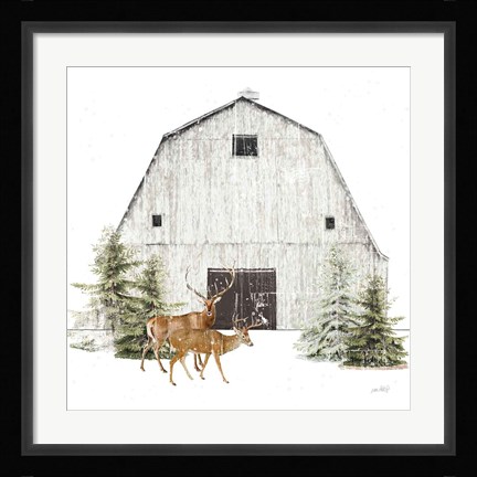 Framed Wooded Holiday VI Print