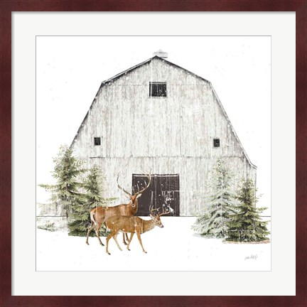 Framed Wooded Holiday VI Print