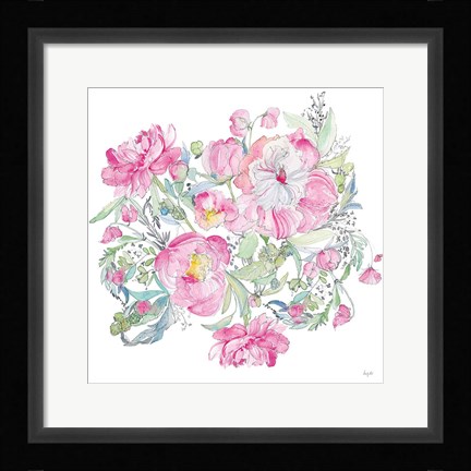 Framed Pink Peonies Print