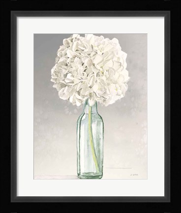 Framed Tranquil Blossoms II Green Crop Print