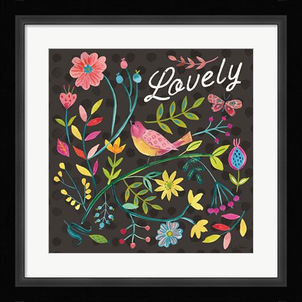 Framed Budding Beauty II Dark Print