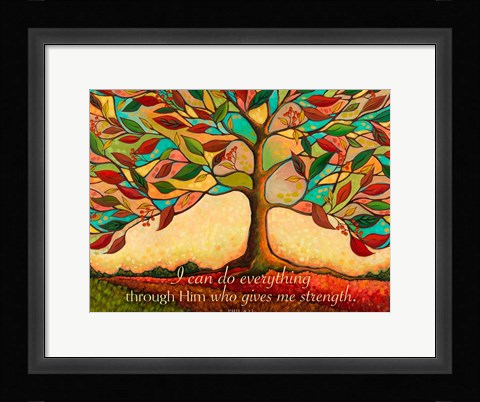 Framed Tree Splendor II (I can do everything through Him...) Print